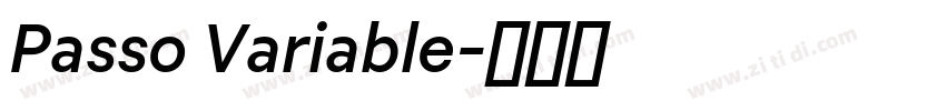 Passo Variable字体转换 Passo Variable字体转换